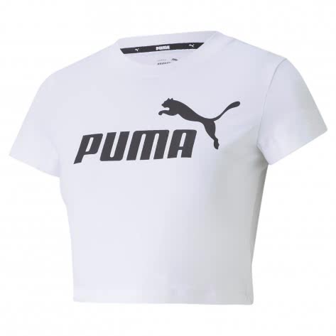 Puma Damen T-Shirt ESS Slim Logo Cropped Tee 586865 