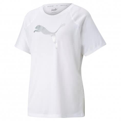Puma Damen T-Shirt EVOSTRIPE Tee 589143-02 S Puma White | S