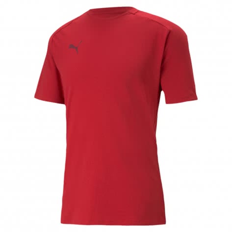 Puma Herren T-Shirt teamCUP Casuals Tee 656739-01 S Chili Pepper-Cordovan | S