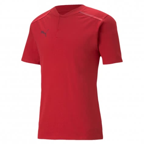 Puma Herren Polo Shirt teamCUP Casuals Polo 656742-01 M Chili Pepper-Cordovan | M