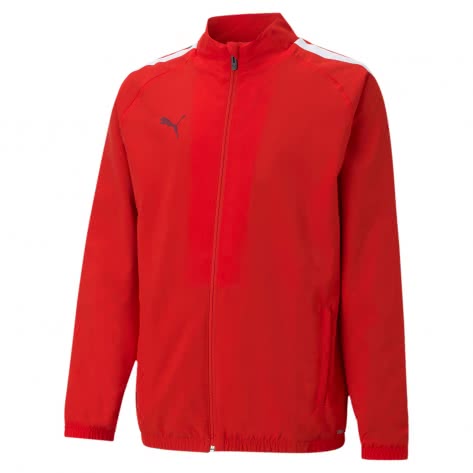 Puma Kinder Trainingsjacke teamLIGA Sideline Jkt Jr 657260-01 128 Puma Red-Puma White | 128