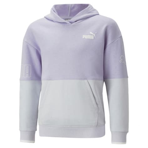 Puma Kinder Kapuzenpullover Power Colorblock Hoodie TR G 673549-25 128 Vivid Violet | 128