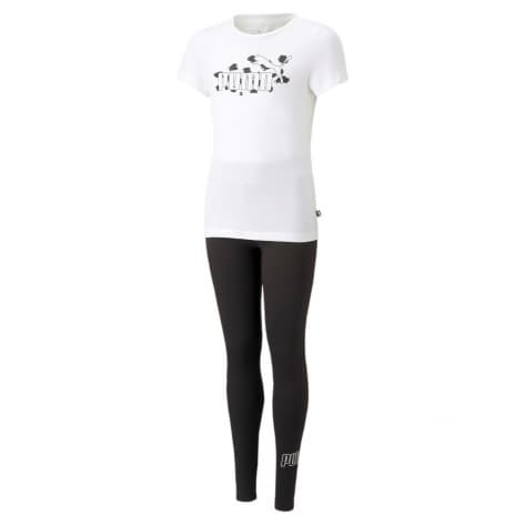 Puma Mädchen Set G T-Shirt Graphic Tee + Leggings Set G 673597-01 176 Puma White | 176