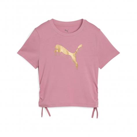 Puma Mädchen T-Shirt ESS METALLIC Knotted Tee G 686419 