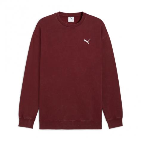 Puma Herren Pullover ESS Elevated Relaxed Wash Crew FL 688050-96 M Ruby Shimmer | M