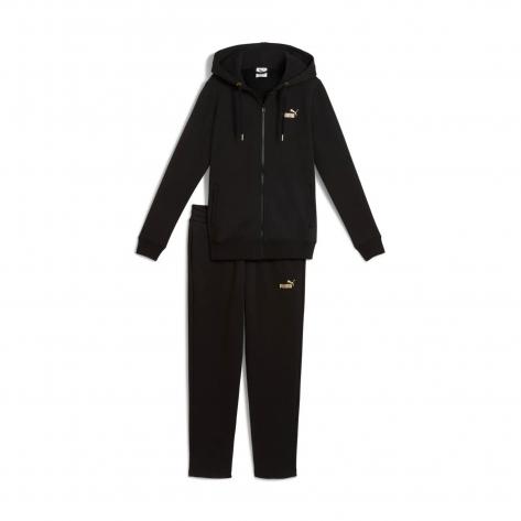 Puma Damen Trainingsanzug Metallic Hooded Sweat Suit Fleece 688161-01 S PUMA Black | S