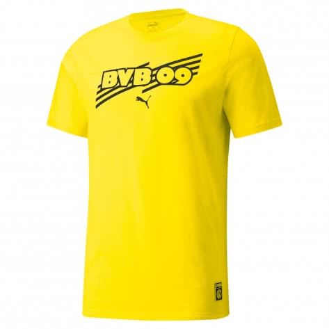 Puma Herren Borussia Dortmund T-Shirt BVB FtblCore Tee 759992-01 M Cyber Yellow-Puma Black | M