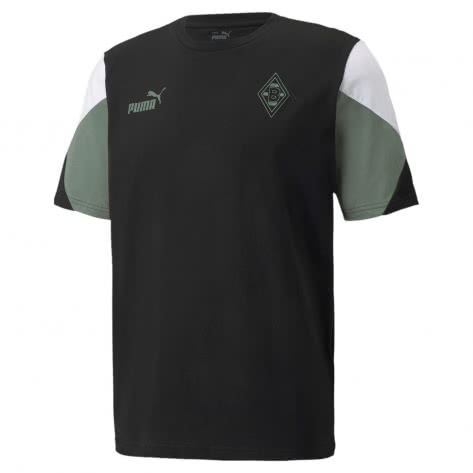 Puma Herren T-Shirt Borussia Mönchengladbach BMG ftblCulture Tee 764608-01 S Puma Black-Laurel Wreath | S