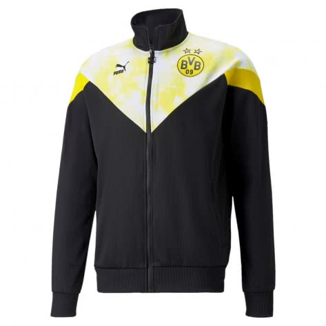 Puma Herren Borussia Dortmund Trainingsjacke BVB Iconic MCS 765040-02 S Puma Black-Cyber Yellow | S