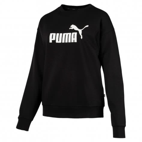 Puma Damen Pullover Essentials Logo Crew Sweat TR 851794-01 XS Cotton Black | XS