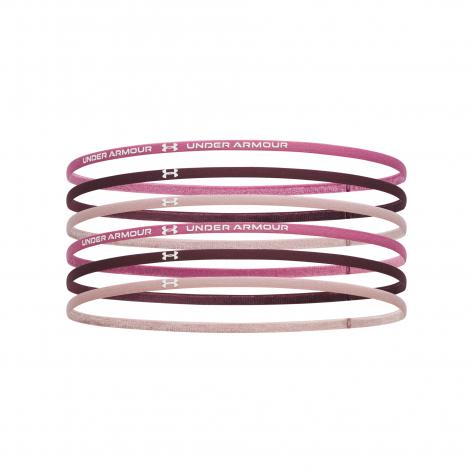 Under Armour Mädchen Stirnband Stirnband Mini Elastic 6PK 1389933-659 Fuchsia Dusk/White | One size