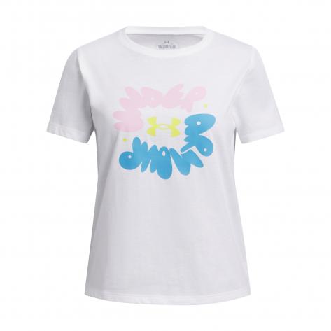 Under Armour Mädchen T-shirt UA Bubble Wordmark SS 1389765 