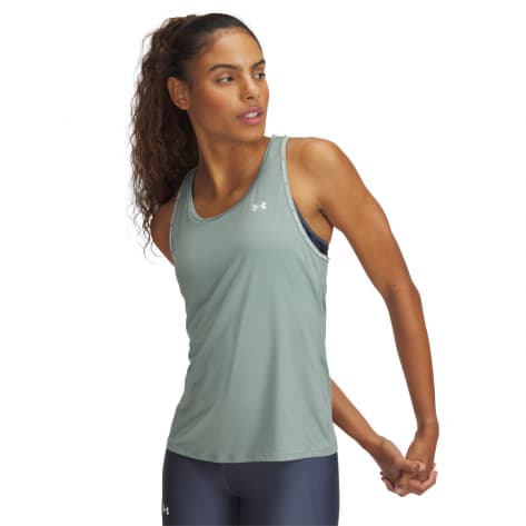 Under Armour Damen Tanktop Tech Knockout Tank 1389851-348 L Silica Green | L