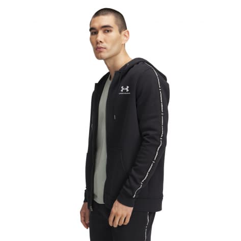 Under Armour Herren Kapuzenjacke Icon Fleece FZ Taping 1390298-001 M Black | M