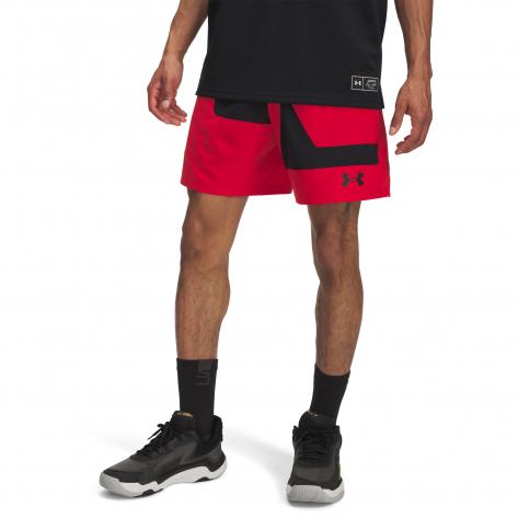 Under Armour Herren Short Zone 7-Inch Woven Short Graphic 6006261-600 S Red/Black | S