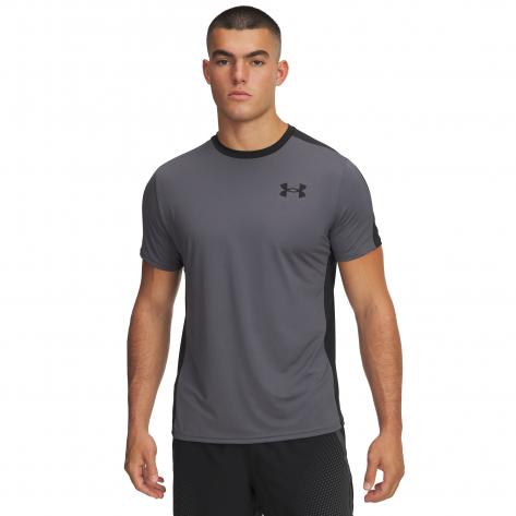 Under Armour Herren T-Shirt HeatGear Wordmark 6007758-025 M Castlerock/Black/Black | M