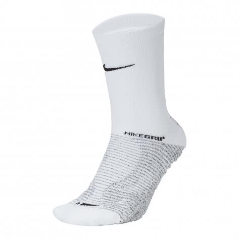 Nike Unisex Trainingssocken Grip Strike Soccer Crew Socks SK0036-100 38.5-40.5 White/Black | 38.5-40.5