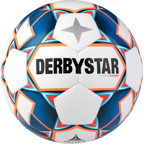 Derbystar Fussball Stratos S-Light 1038400167 4 Weiss/Blau/Orange | 4