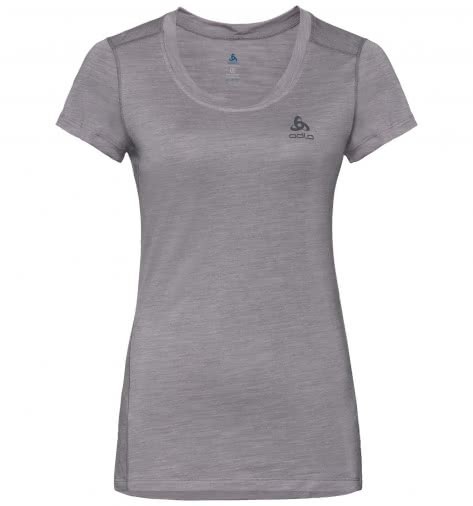 Odlo Damen T-Shirt BL TOP Crew neck s/s NATURAL + LIGHT 110641-15700 S grey melange | S