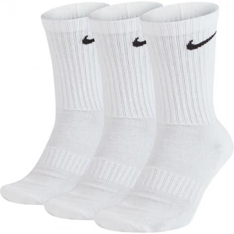 Nike Unisex Sportsocken Everyday Cushion Crew 3PR SX7664-100 38-42 White/Black | 38-42