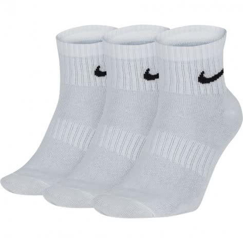 Nike Unisex Sportsocken Everyday Lightweight Ankle 3PR SX7677-100 38-42 White/Black | 38-42