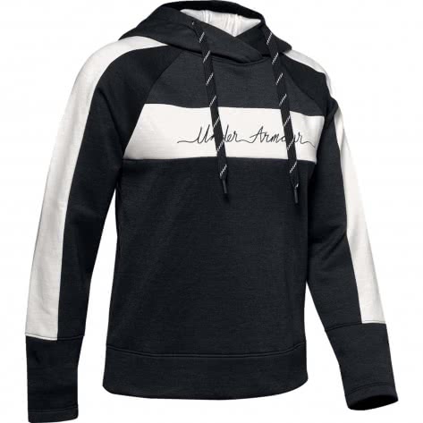 Under Armour Damen Kapuzenpullover Recovery Fleece Graphic Hood 1349092-001 XS Black/Onyx White | XS