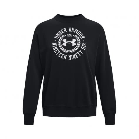 Under Armour Damen Pullover Rival Fleece Crest Grp Crew 1373029-001 M Black | M