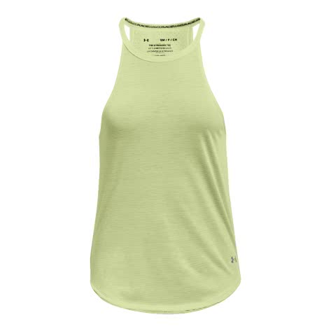 Under Armour Damen Tanktop Streaker Jaquard Tank 1369763-383 S Pale Olive/Reflective | S