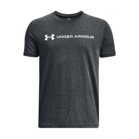 Under Armour Jungen T-Shirts UA B Logo Wordmark SS 1380747-001 160-170 Black Medium Heather | 160-170