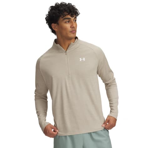 Under Armour Herren Langarmshirt Tech Textured 1/2 Zip 1382797-299 L City Khaki | L