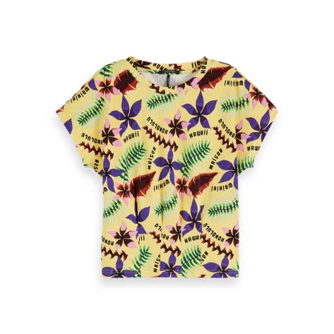 Maison Scotch Damen T-Shirt Top In Mercerized Jersey Quality 156213-0220 M Combo D | M