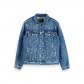 Scotch & Soda Herren Jeansjacke Trucker Jacket 154120-3343 S Blauw Cure | S