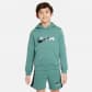 Nike Jungen Kapuzenpullover Fleece Hoodie FV2341-361 137-147 Bicoastal/White | 137-147