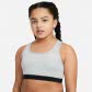 Nike Mädchen Sport BH Big Swoosh Logo DA1030-091 137-147 Carbon Heather/White | 137-147