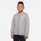 Nike Jungen Kapuzenjacke Sportswear Club Full-Zip Hoodie DD1698-091 128-137 Carbon Heather/White | 128-137
