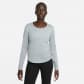 Nike Damen Langarmshirt Therma-FIT One Long-Sleeve Top DD4927-073 M Particle Grey/Htr/Black | M