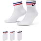 Nike Unisex Socken Everyday Essential Ankle Socks DX5080-100 38-42 White/Black/Game Royal/University Red | 38-42