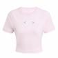 adidas Damen T-Shirt Cut Out Rib Tee KE3737 L Clear Pink | L