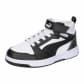 Puma White-Black-Shadow Gray