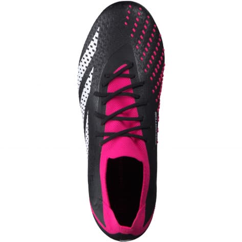 adidas Herren Fussballschuhe Predator Accuracy.1 L FG GW4577 43 1/3 Core Black/Ftwr White/Pink | 43 1/3