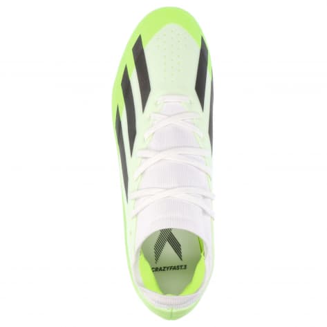 adidas Herren Fussballschuhe X CRAZYFAST.3 FG HQ4534 44 2/3 Ftwr White/Core Black/Lucid Lime | 44 2/3