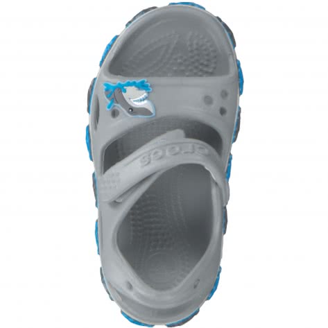 Crocs Kinder Sandale Fun Lab Shark Band Sandal 206365-007 19-20 Light Grey | 19-20