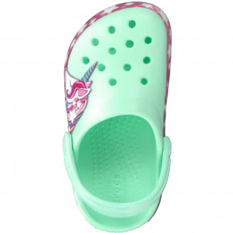 Crocs Mädchen Schuhe Fun Lab Unicorn Band Clog 206270-3TI 19-20 Neo Mint | 19-20