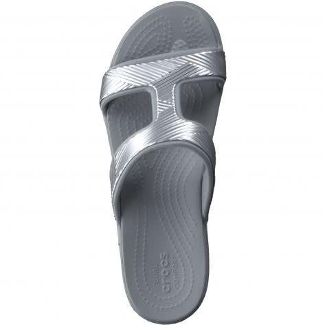 Crocs Damen Sandale Monterey Metallic Slip-On Wedge 207144 