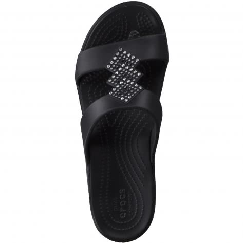 Crocs Damen Sandale Monterey Shimmer Slip-On Wedge 207143 