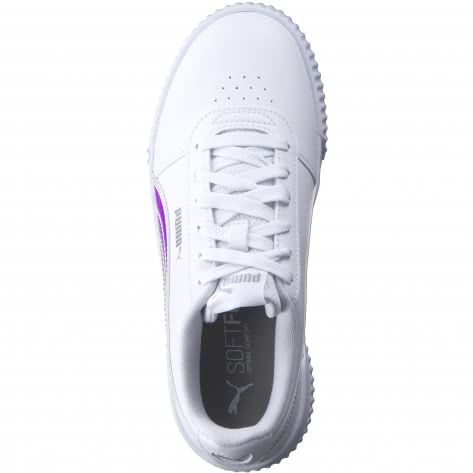 Puma Mädchen Sneaker Carina Holo Jr 383741-01 37.5 Puma White-Puma Silver | 37.5
