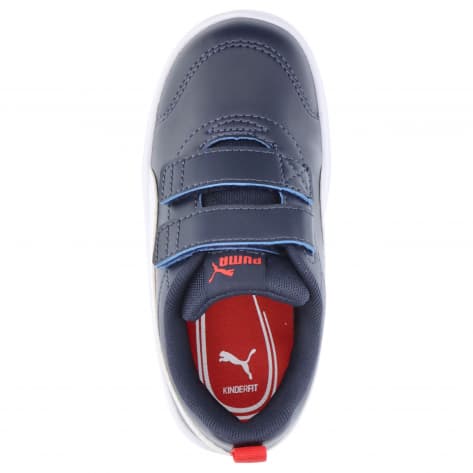 Puma Kinder Sneaker Courtflex V2 V INF 370144-01 25 Peacoat-High Risk Red | 25