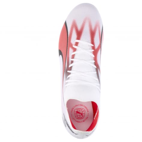 Puma Herren Fußballschuhe Ultra Match MG 107520-01 46 Puma White-Puma Black-Fire Orchid | 46