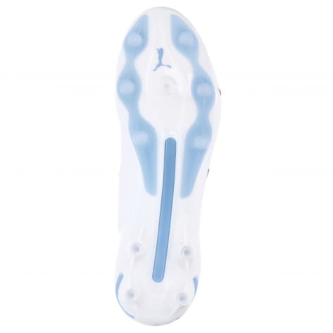 Puma Herren Fussballschuhe King Ultimate FG/AG 107097-01 40.5 Puma White-Black-Blue Glimmer-Orange | 40.5