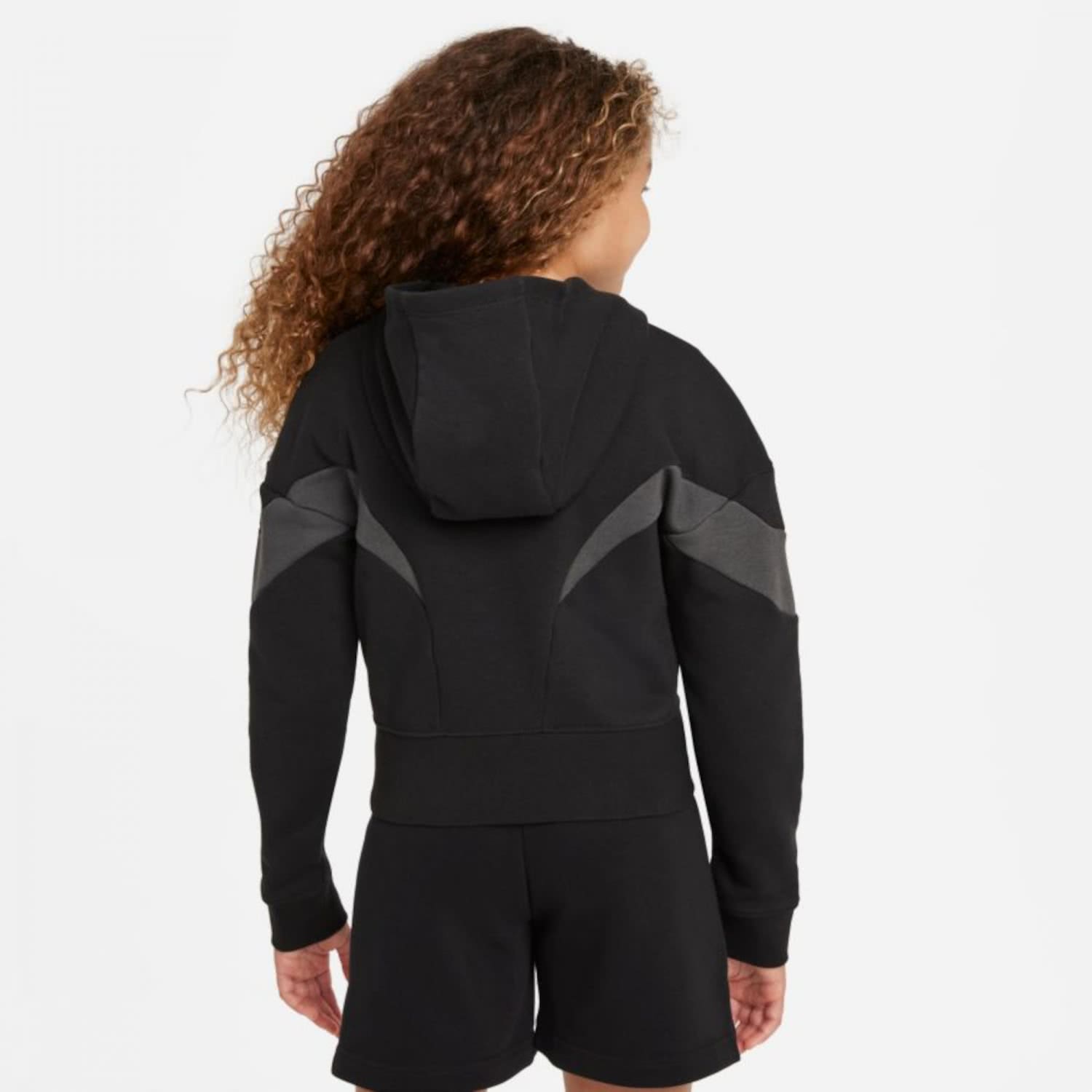 Nike MÃ¤dchen Sweatjacke Air Full-Zip Hoodie DD7137-010 128-137 Black/DK Smoke Grey/White | 128